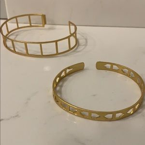 Madewell gold cuff bracelets